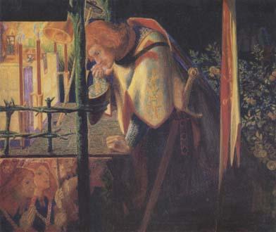 Dante Gabriel Rossetti Sir Galahad at the Ruined Chapel (mk28) Sweden oil painting art